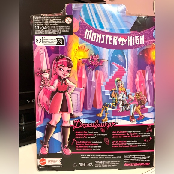 NWT Monster High DRACULAURA Doll Mattel - Picture 8 of 8
